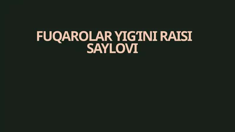 Fuqarolar yig'ini raisi saylovi 1