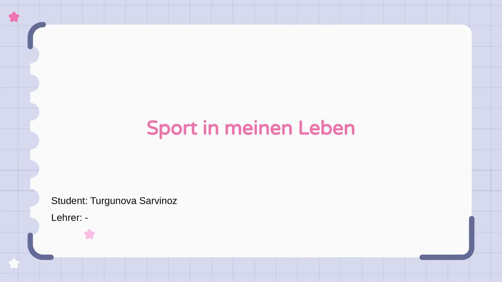 Sport in meinen Leben 1