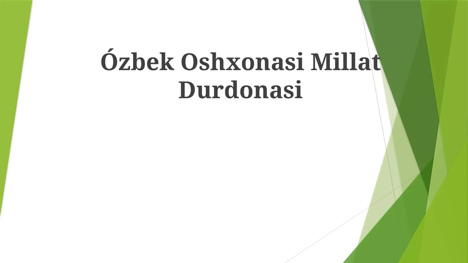 Ózbek Oshxonasi MillatDurdonasi 1
