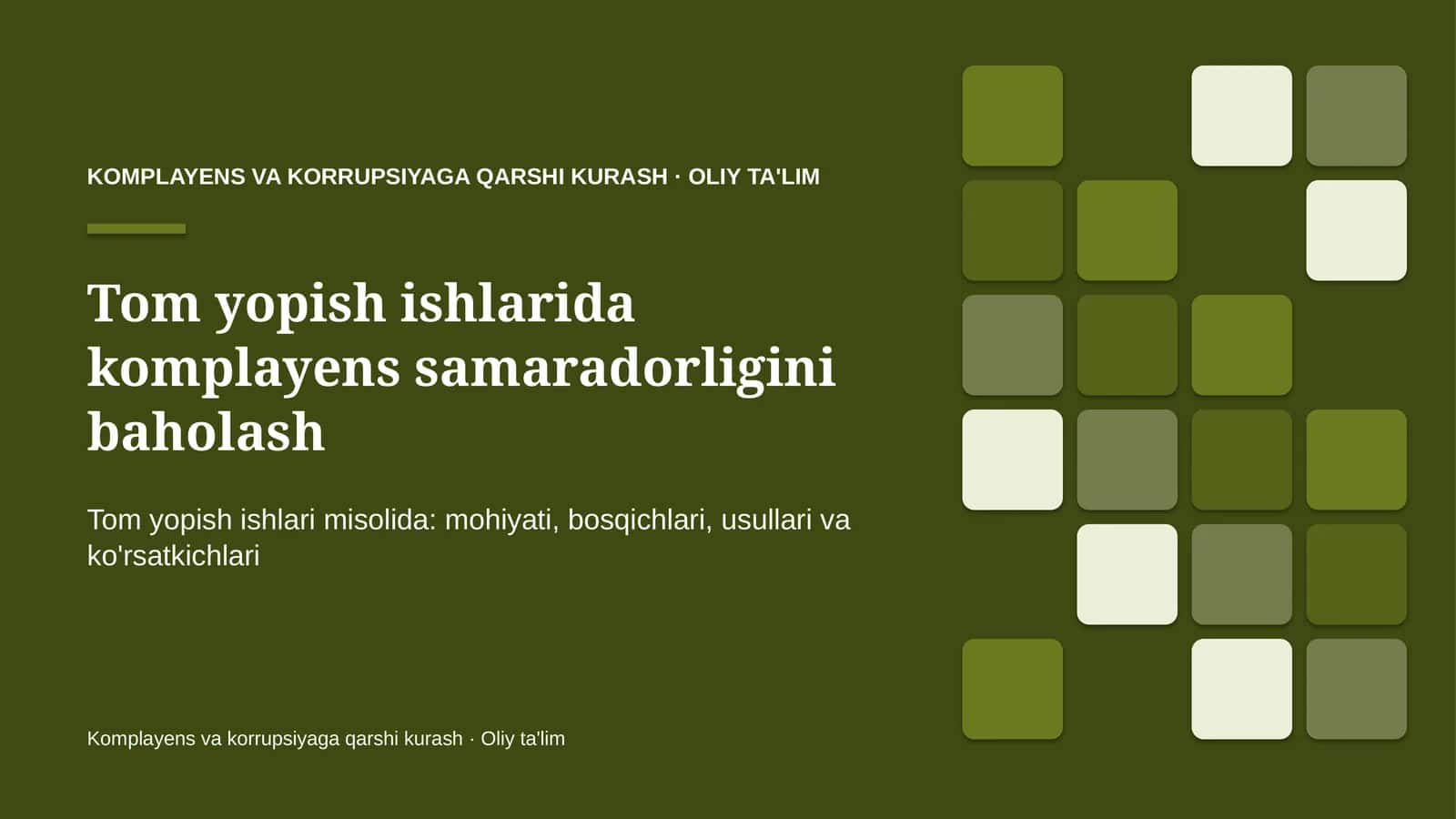 tom yopish ishlarida komplayens samaradorligini baholash 9426 1
