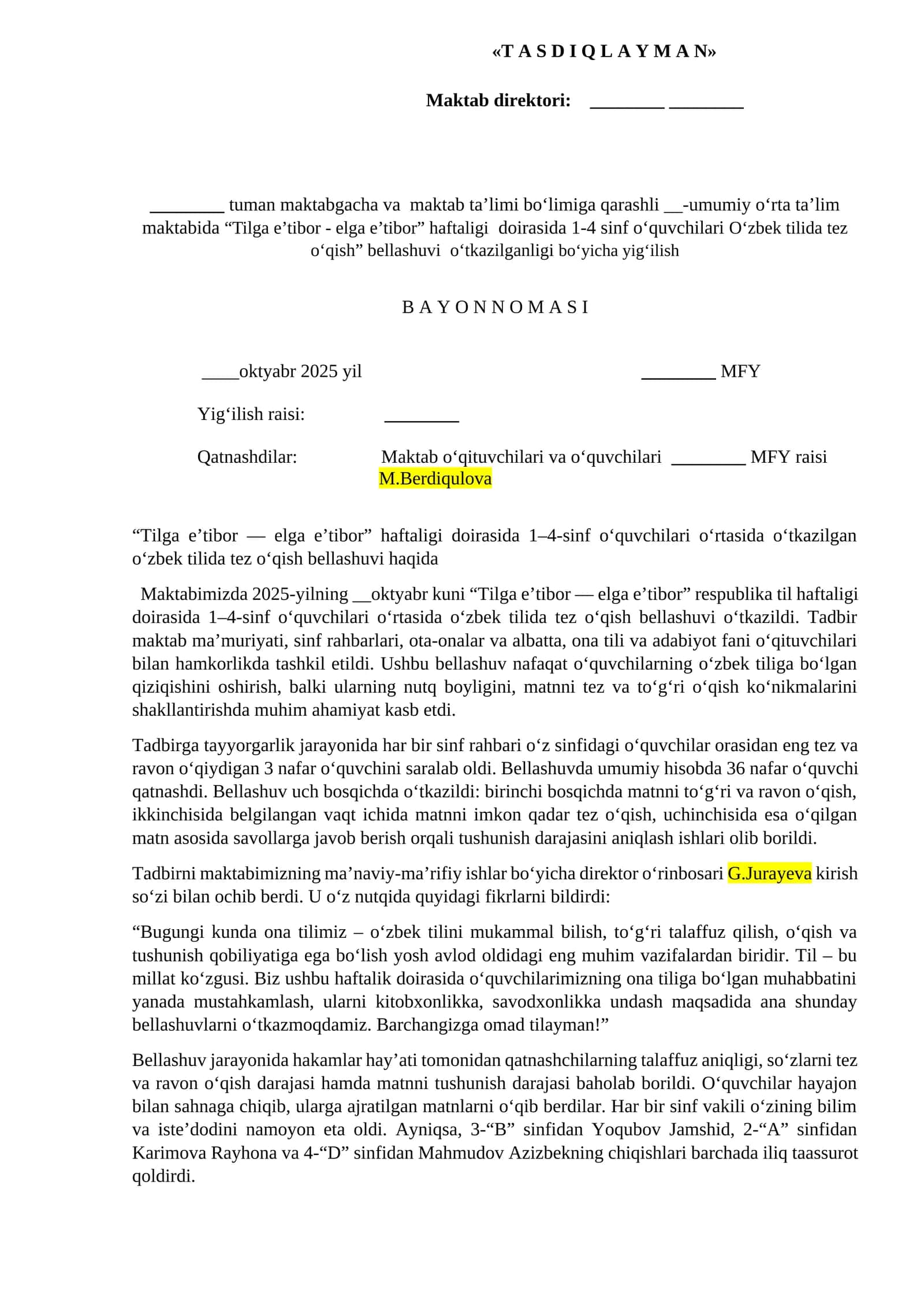 Tilga e’tibor - elga e’tibor 1