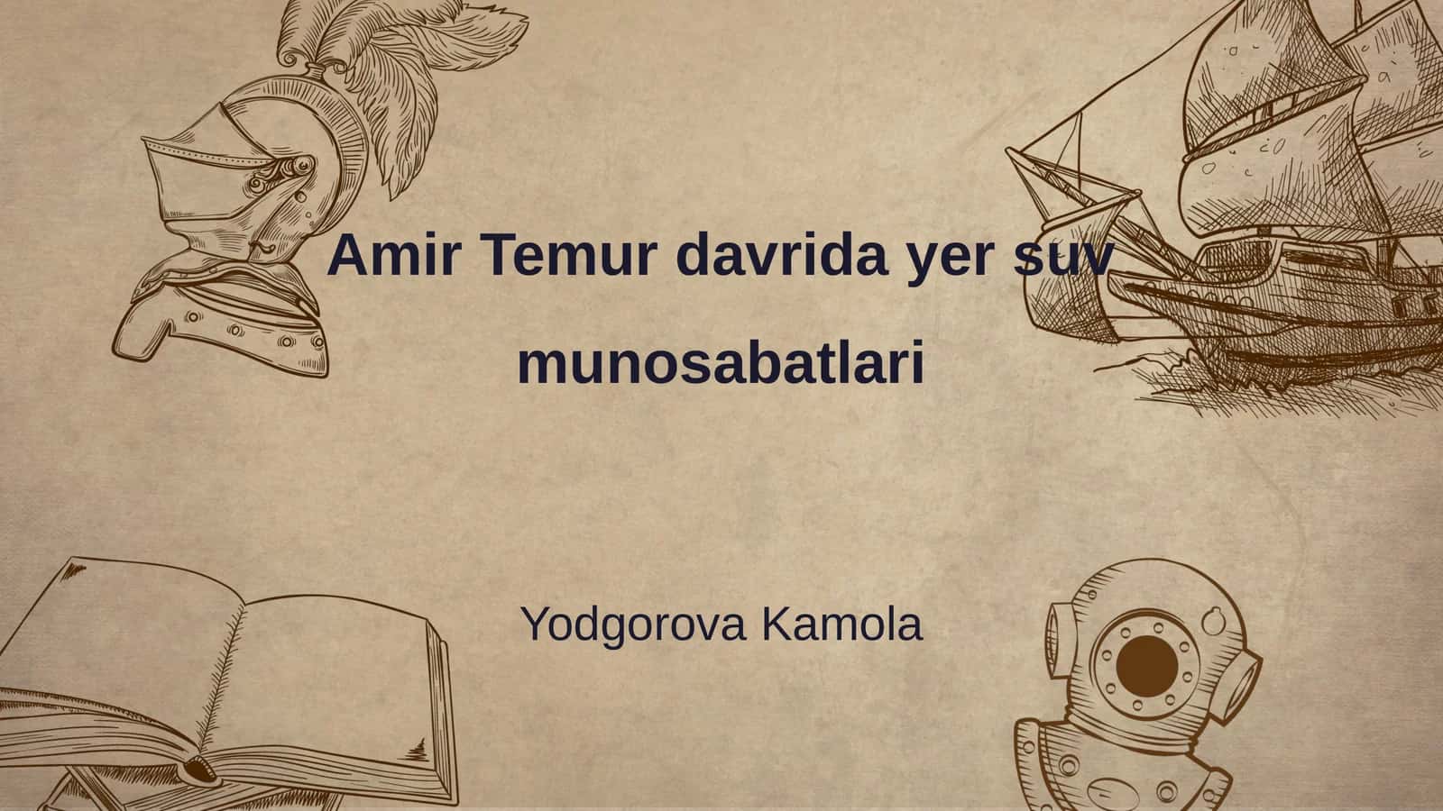 Amir Temur davrida yer suv munosabatlari 1