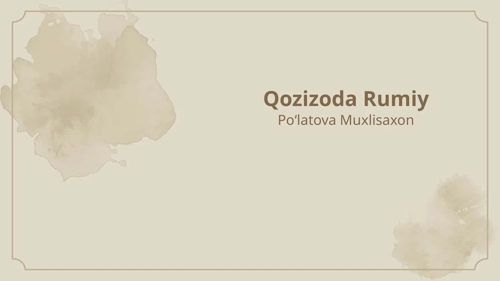 Qozizoda Rumiy 1