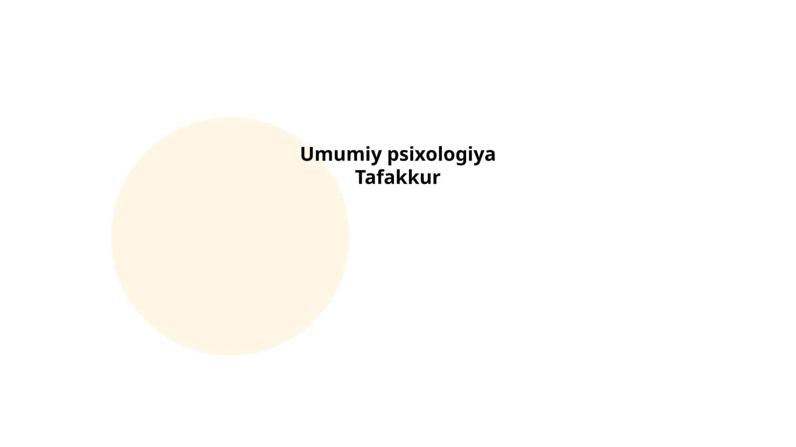 Umumiy psixologiyaTafakkur 1