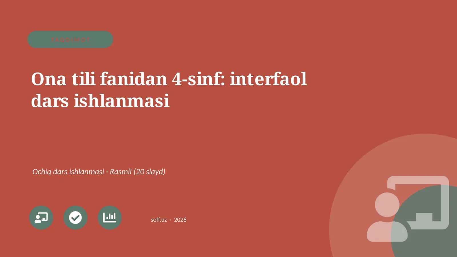 Ona tili fanidan 4-sinf: interfaol dars ishlanmasi 1