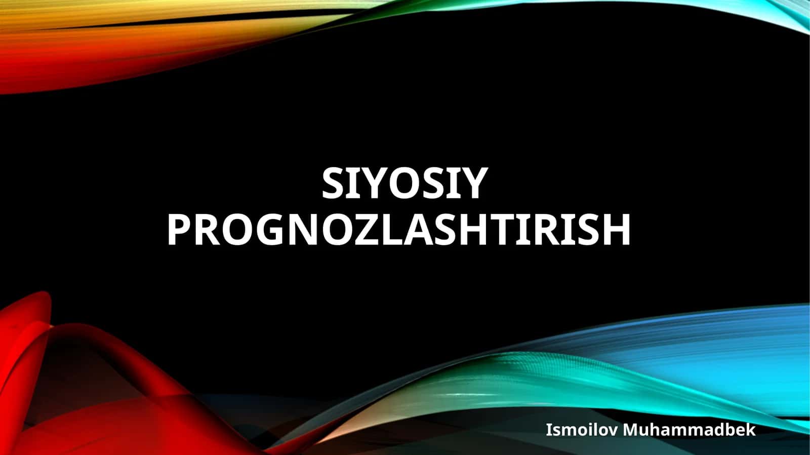 Siyosiy prognozlashtirish 1
