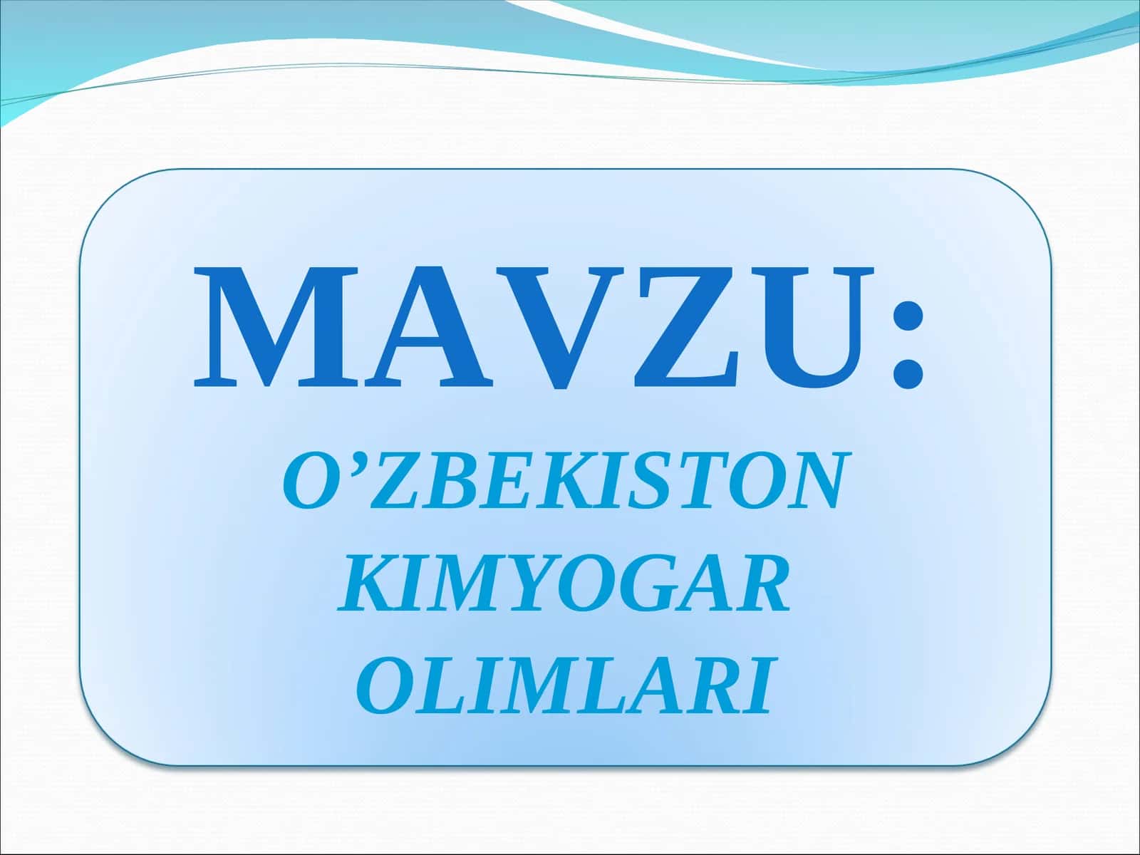 O'zbekiston kimyogar olimlari 1