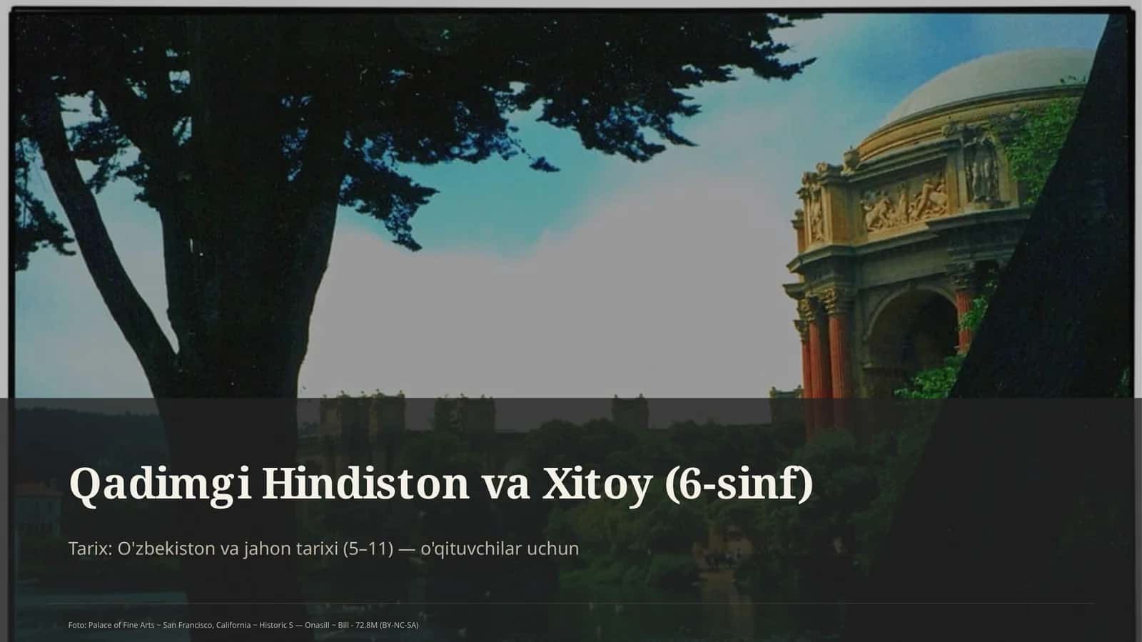 Qadimgi Hindiston va Xitoy (6-sinf) 1