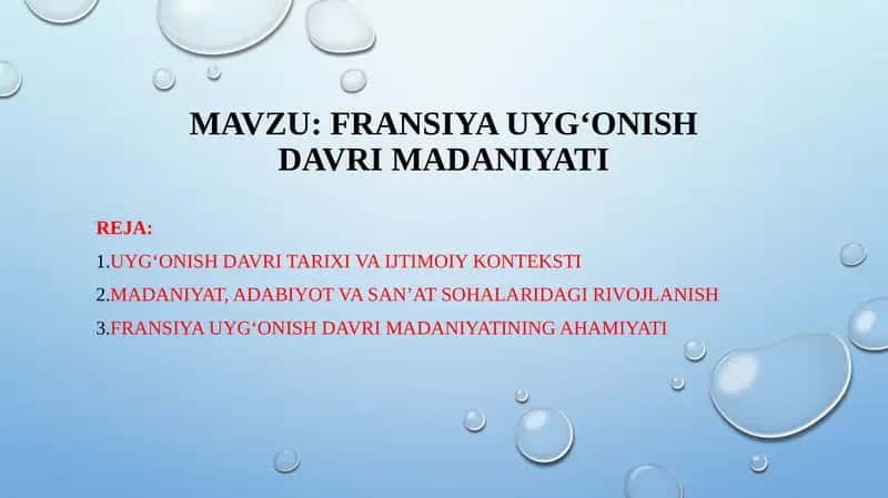 Fransiya uygʻonish davri madaniyati 1