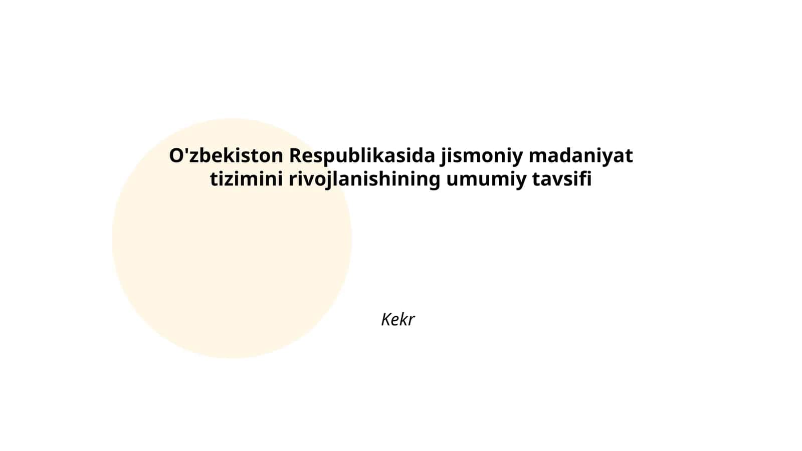 O'zbekistonda jismoniy madaniyat tizimining tarixi 1