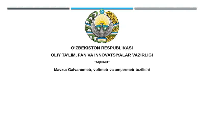 Galvanometr,voltmetr va ampermetrning tuzilishi 1