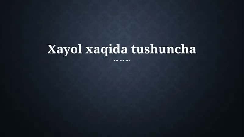 Tasavvur: Ta'rif va Mohiyat 1