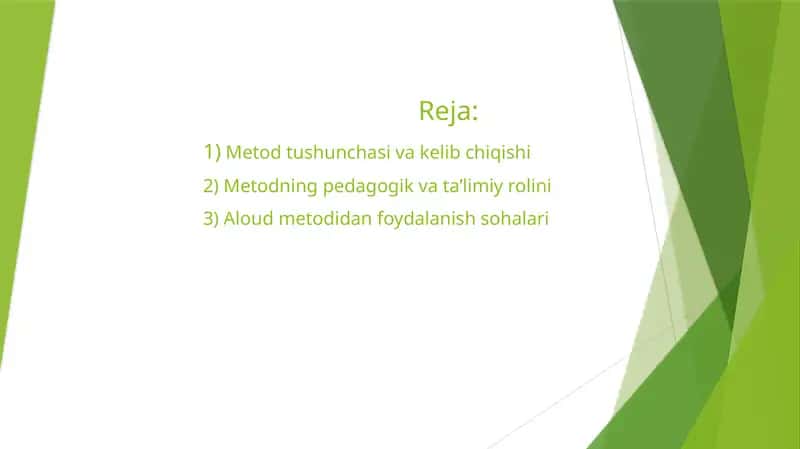Metod-Aloud OVOZ CHIQarib mulohaza yuritish 1