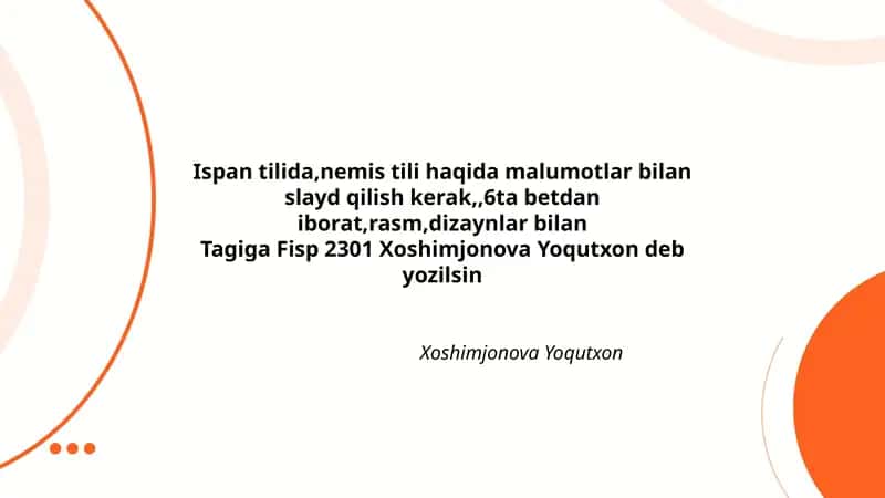 Fisp 2301 Xoshimjonova Yoqutxon 1