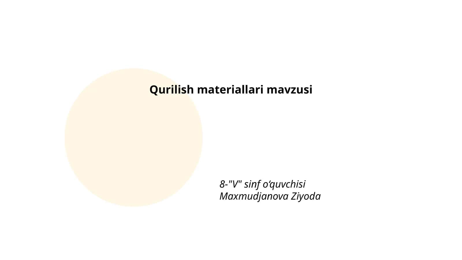 Qurilish materiallari mavzusi 1
