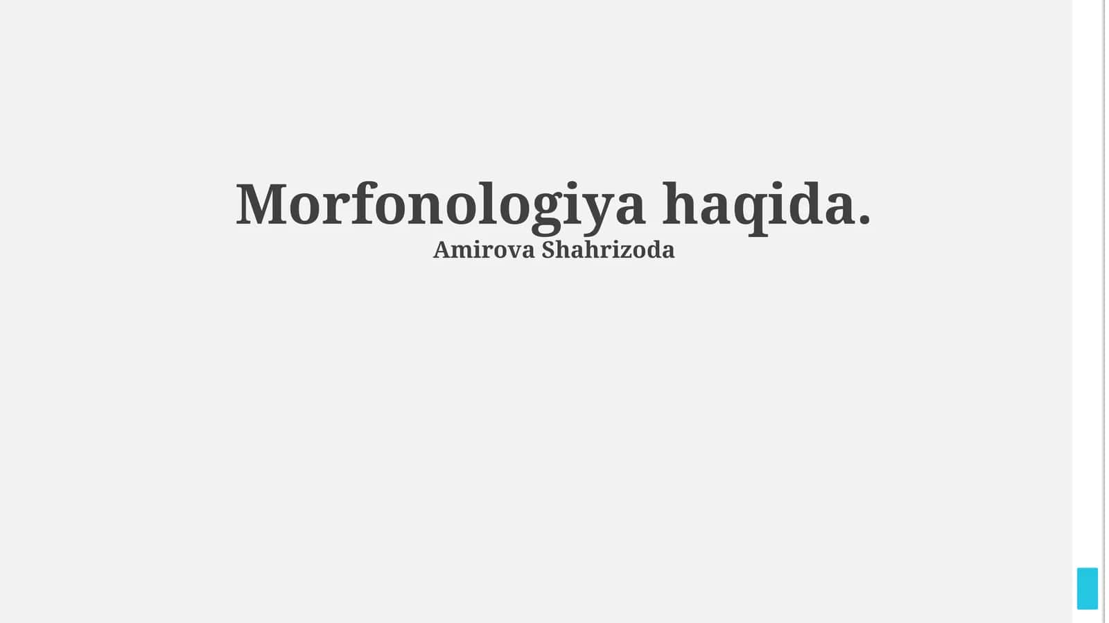 Morfonologiya haqida 1