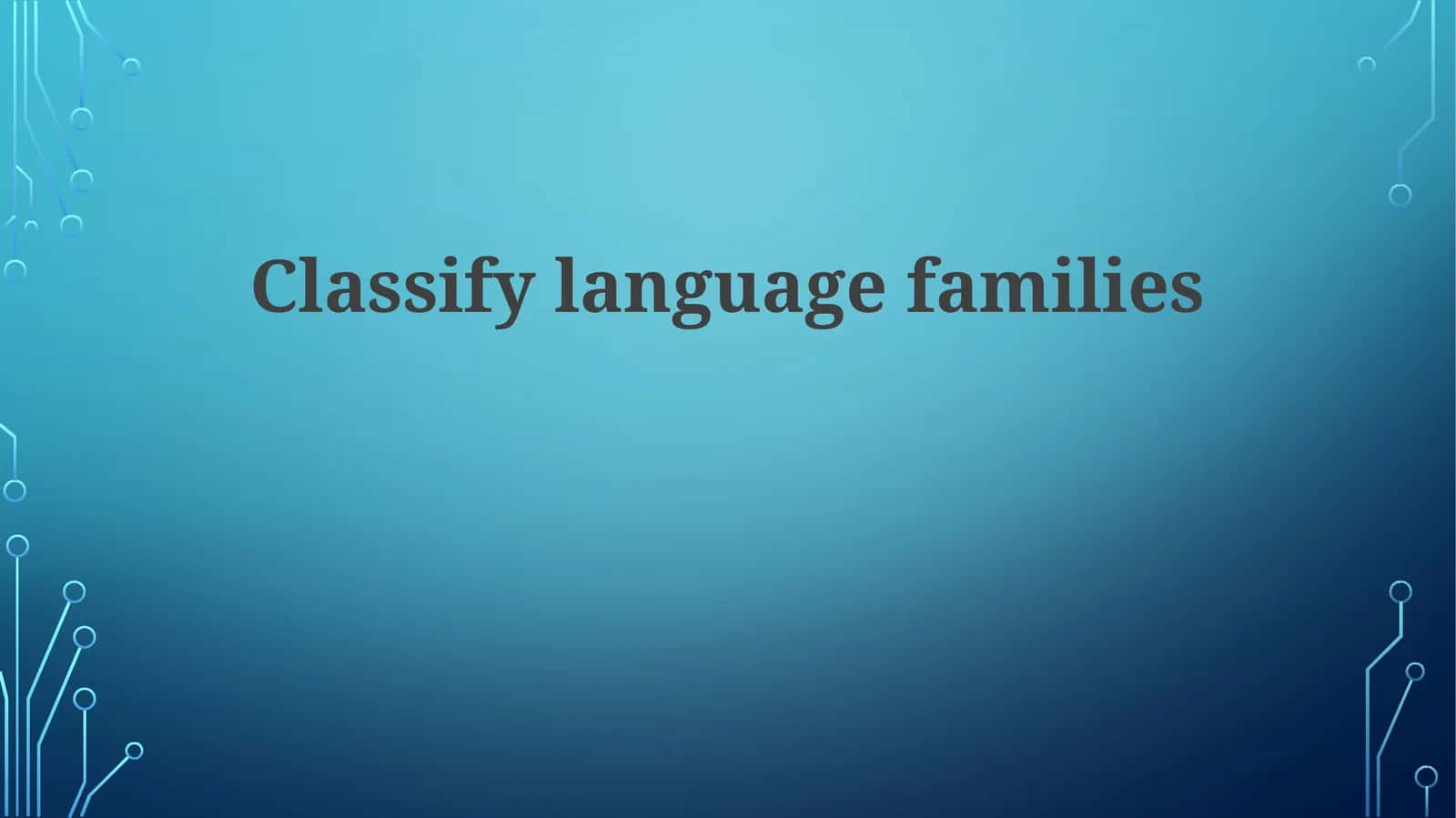 Major Language Families of the World 1