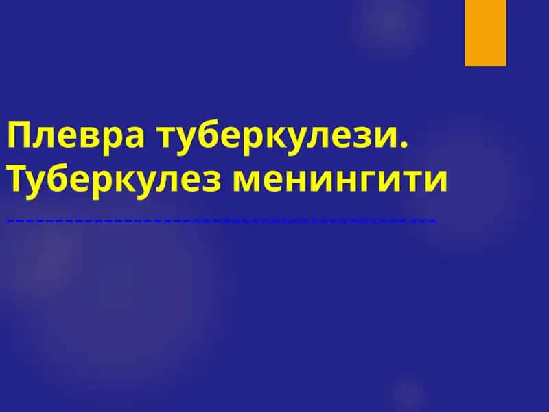 Plevra tuberkulezi tuberkulez plevrit sil plevriti 1