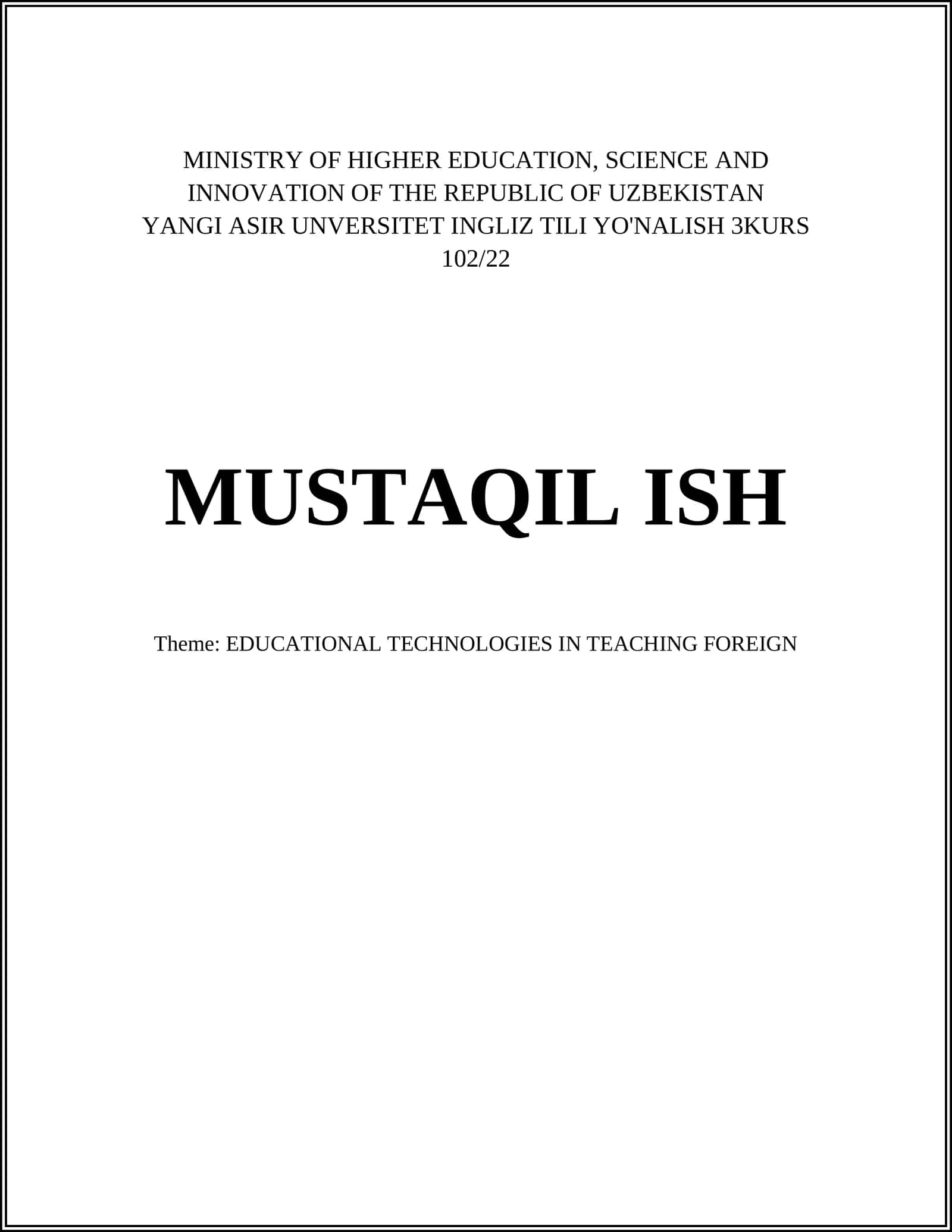 EDUCATIONAL TECHNOLOGIES IN TEACHING FOREIGN 1