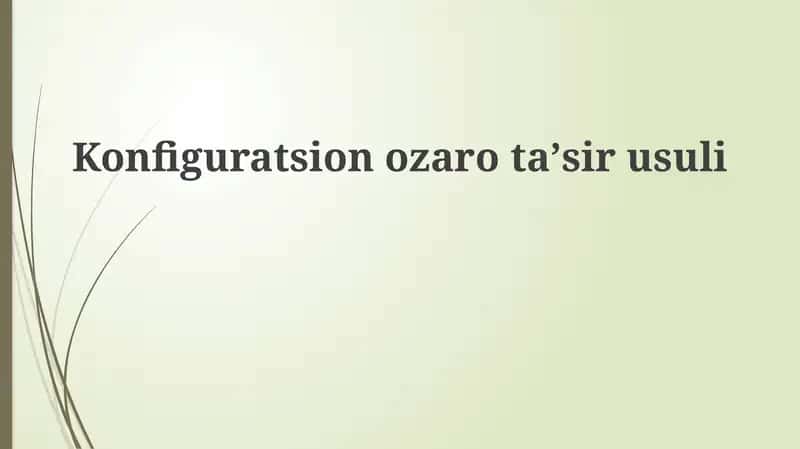 Konfiguratsionozarotaʼsirusuli 1