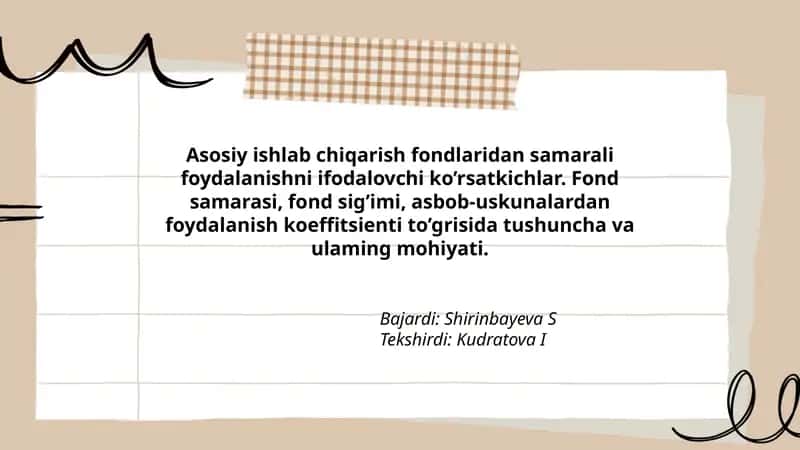 Asosiy ishlab chiqarish fondlari 1
