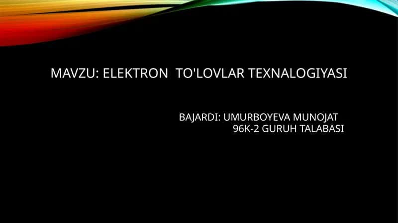 Elektronto'lovlartexnalogiyasi 1