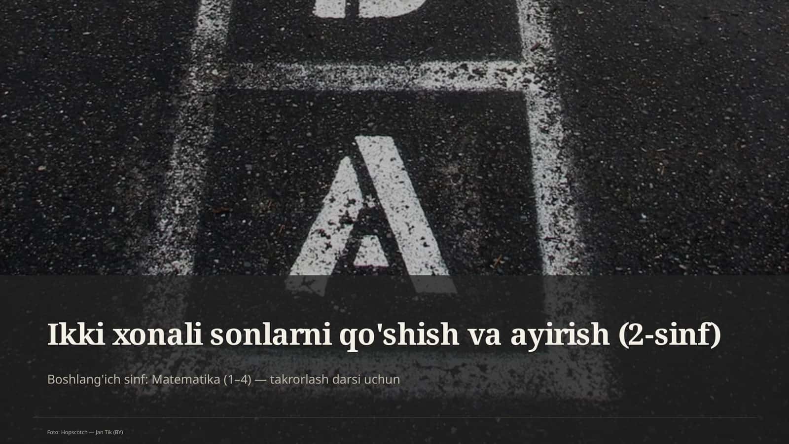 Ikki xonali sonlarni qo'shish va ayirish (2-sinf) 1