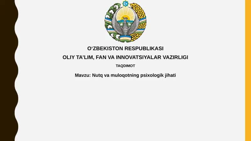 Nutq va kommunikatsiyaning kognitiv asoslari 1