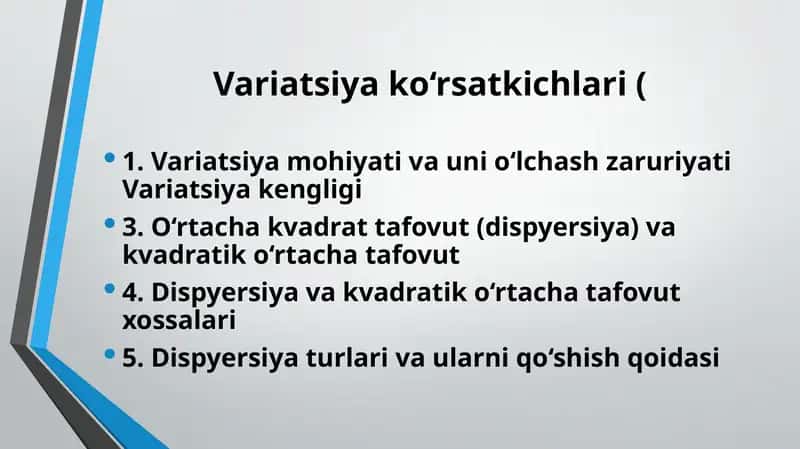 Variatsiya mohiyat va uni o‘lchash zaruriyati 1