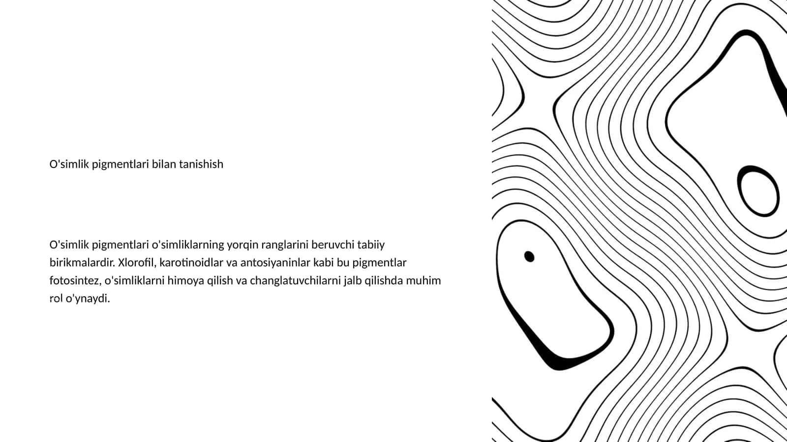 O'simlik pigmentlari bilan tanishish 1