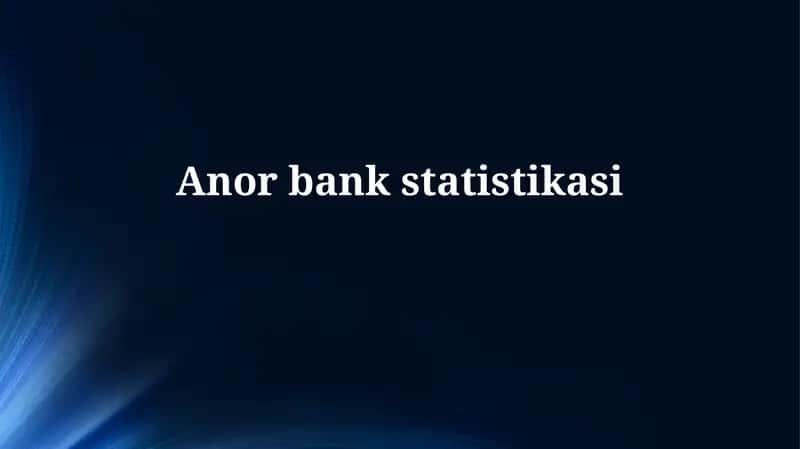 Anor bankstatistikasi 1