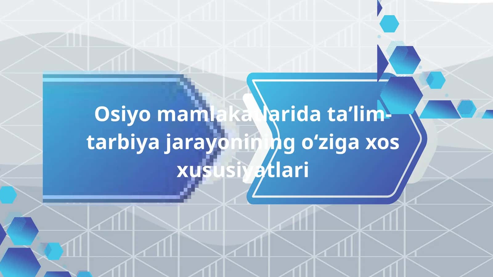 Osiyo mamlakatlarida taʼlim-tarbiya jarayonining oʻziga xos xususiyatlari 1