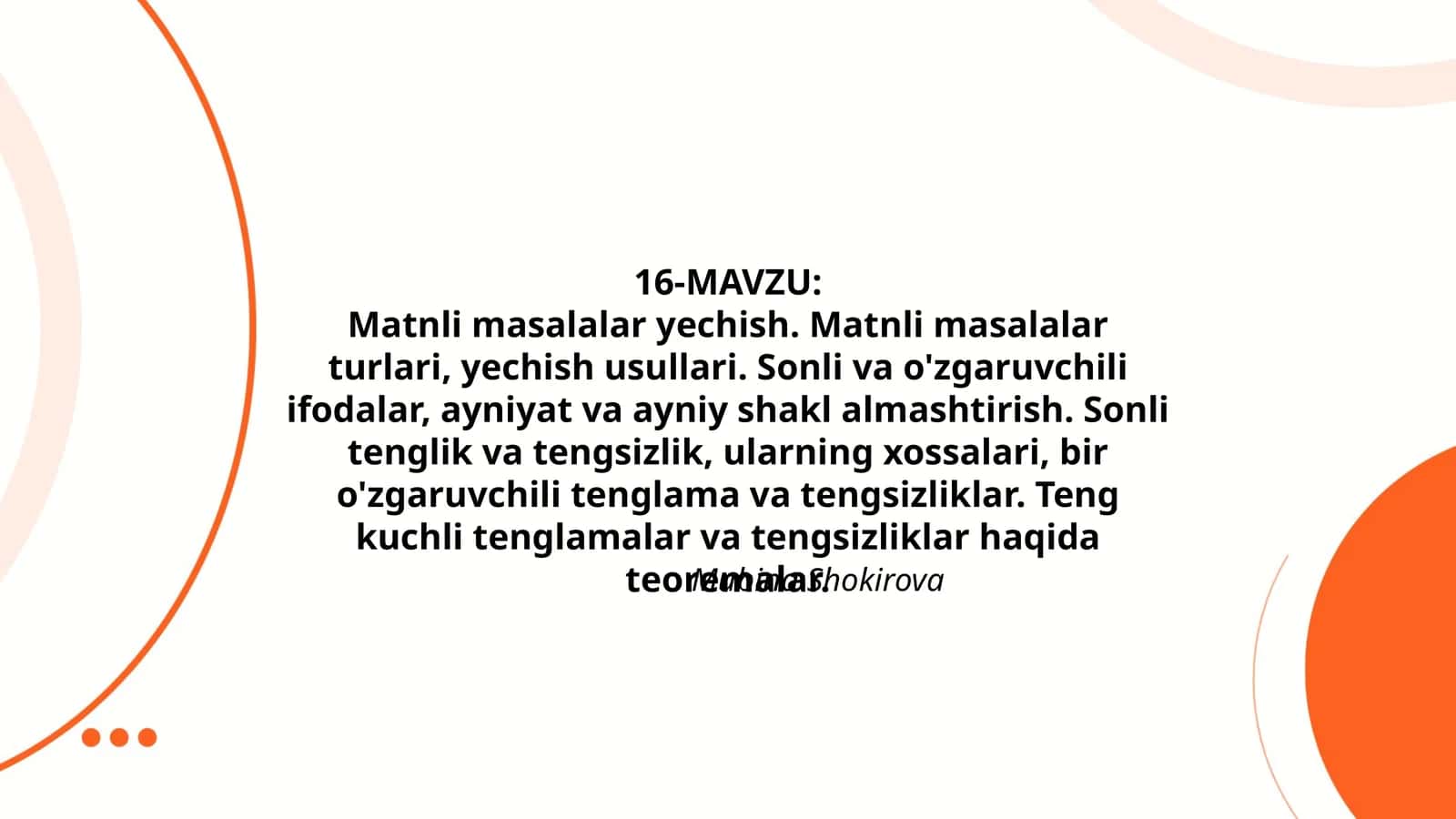 Matnli masalalar yechish 1