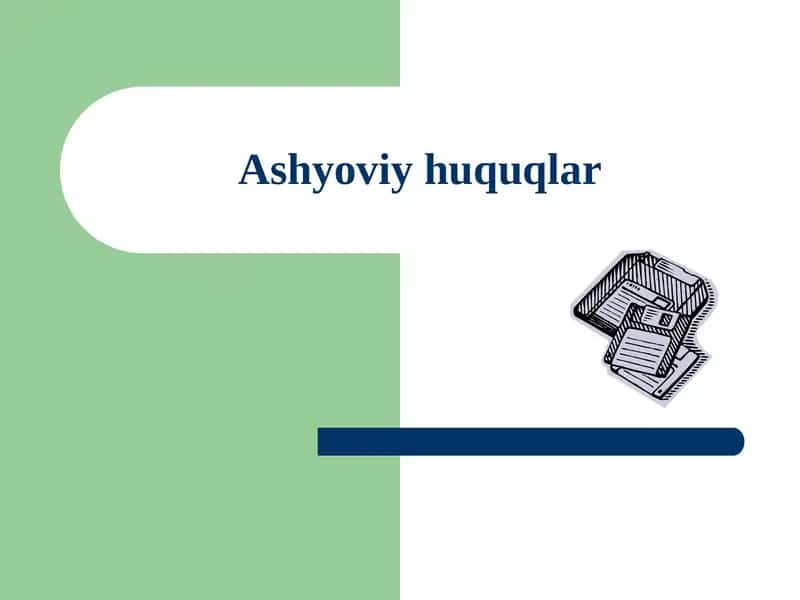 Cheklangan ashyoviy huquqlar 1