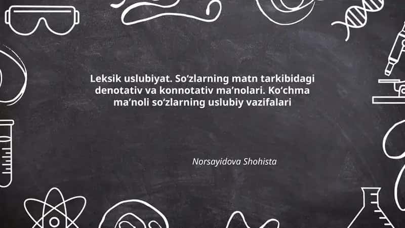 Leksik uslubiyat 1