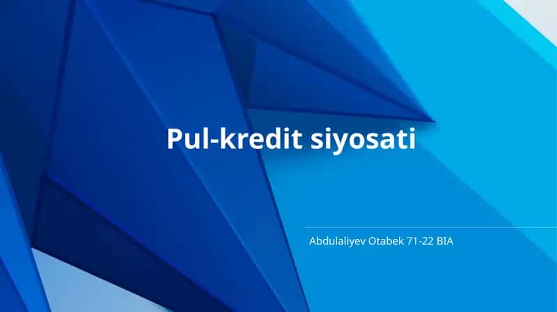 Pul-kreditsiyosati 1