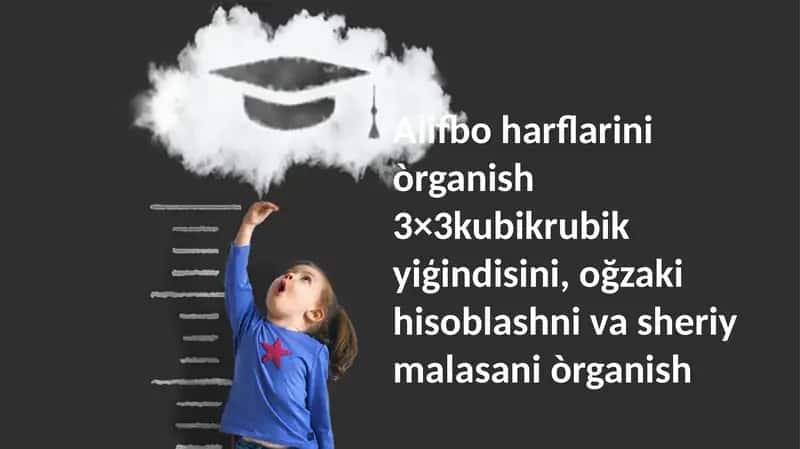 Alifbo harflarini òrganish 1