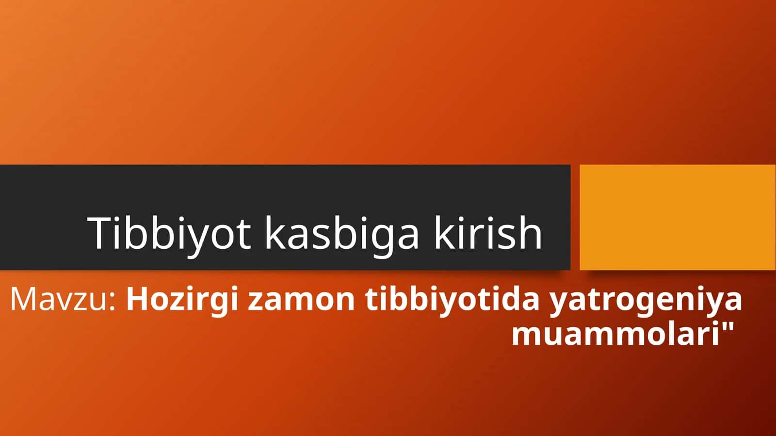HOZIRGI ZAMON TIBBIYOTIDA YATROGENIYA MUAMMOLARI 1
