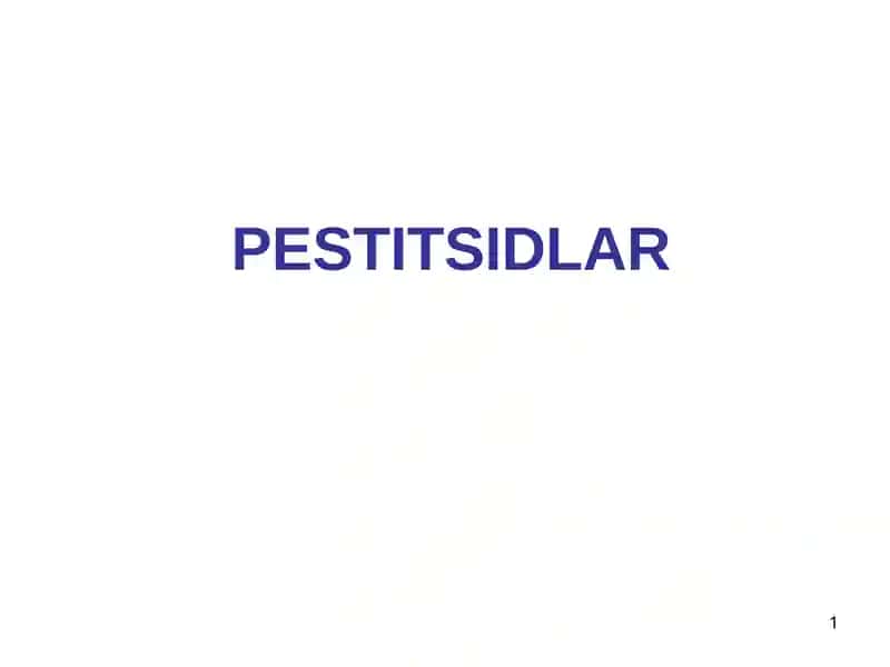 PESTITSIDLAR