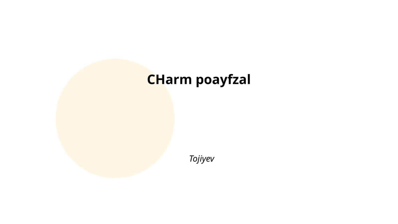CHarm poayfzal 1