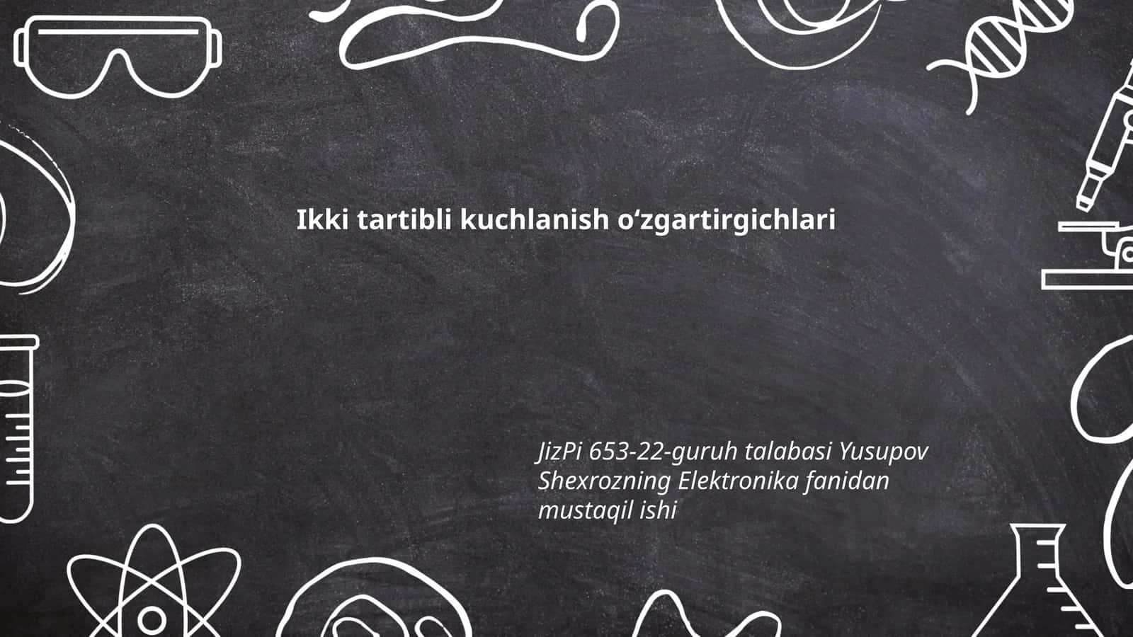 Ikki tartibli kuchlanish oʻzgartirgichlari 1