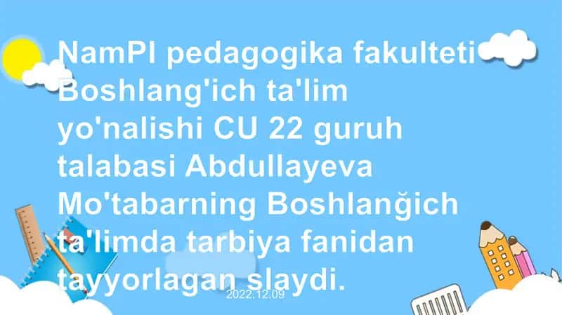 Tarbiya Metodlari va Vositalari 1
