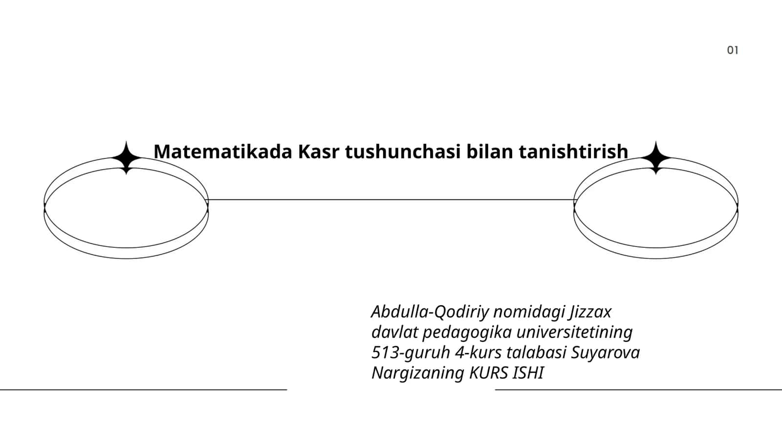 Matematikada Kasr tushunchasi bilan tanishtirish 1