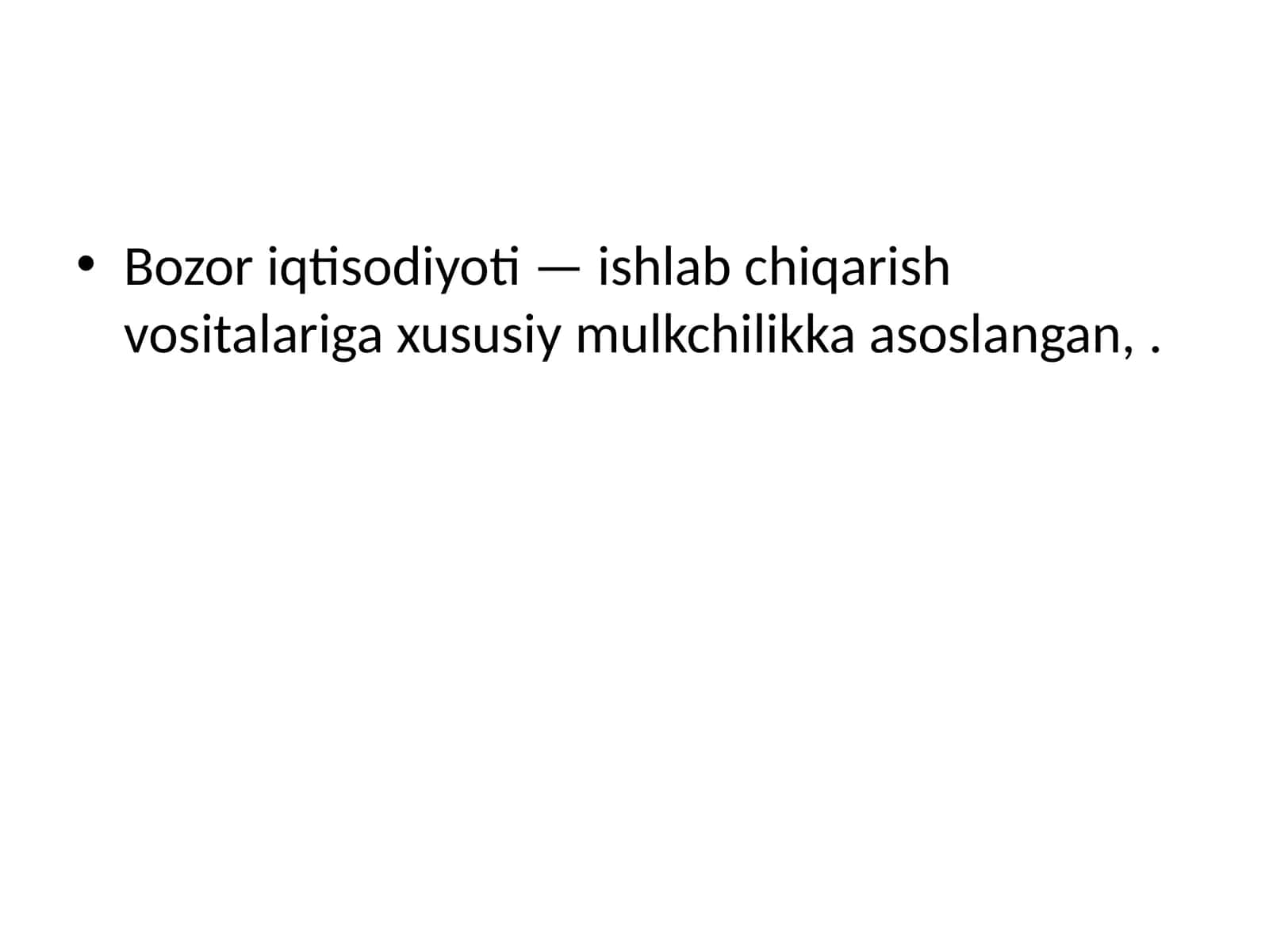 Bozor iqtisodiyoti 1