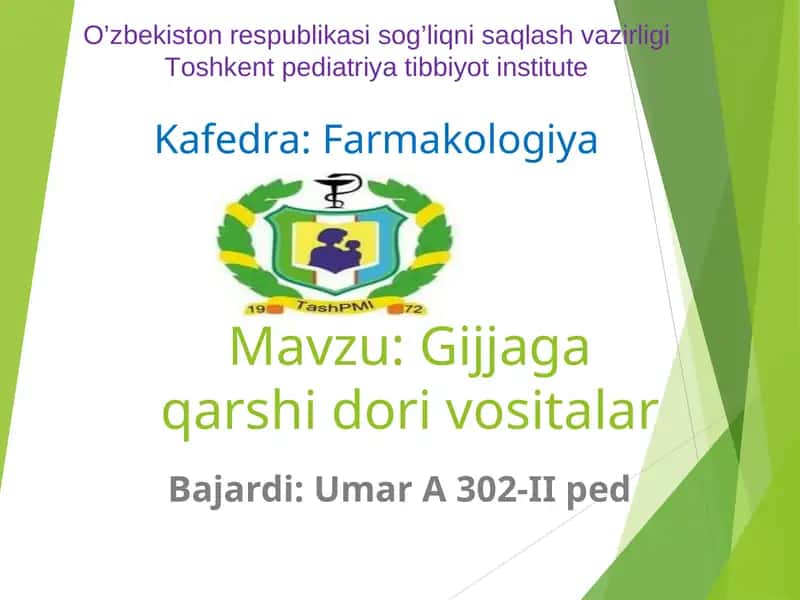 Гижжаларга карши воситалари 1