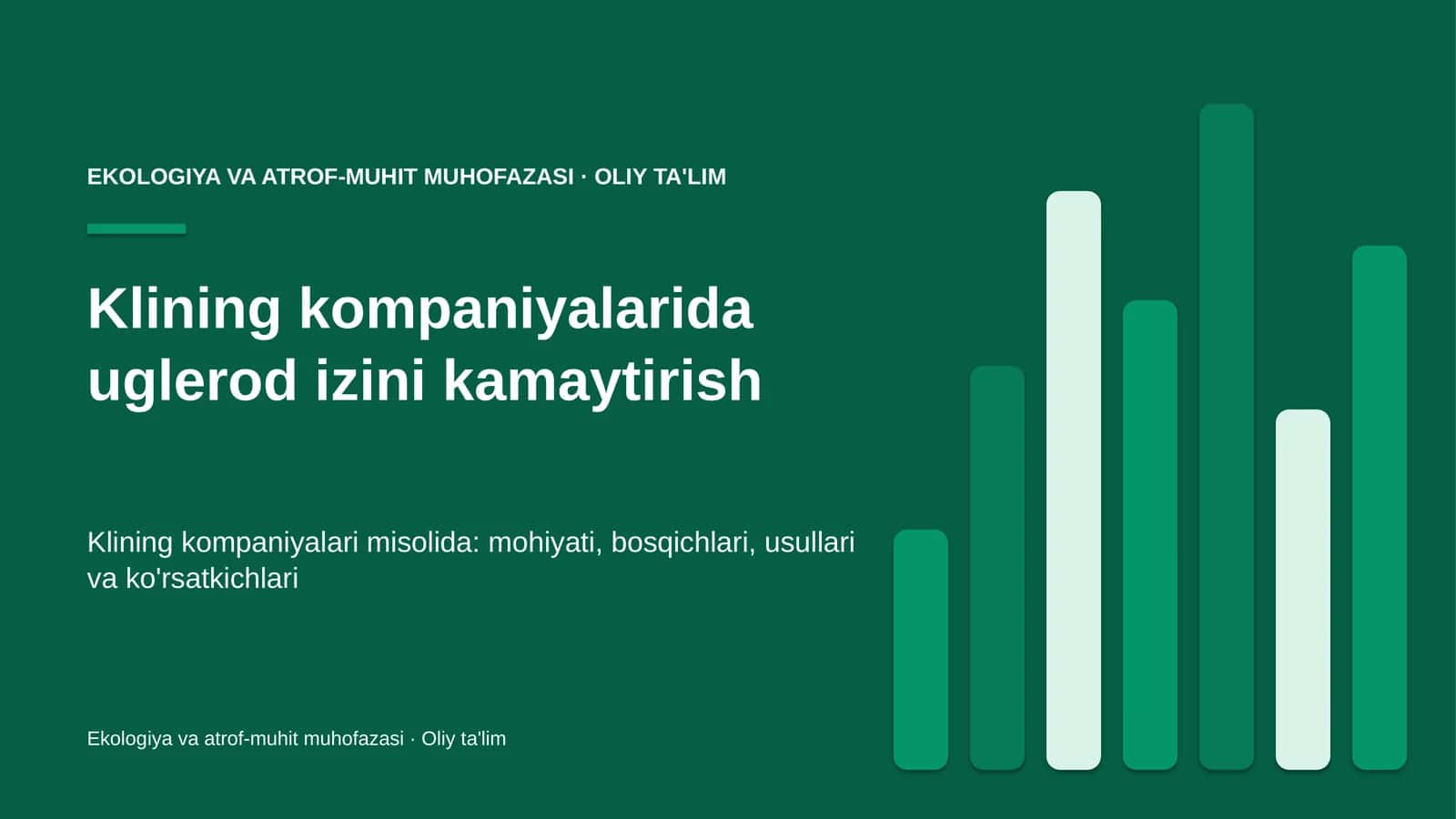 Klining kompaniyalarida uglerod izini kamaytirish 1