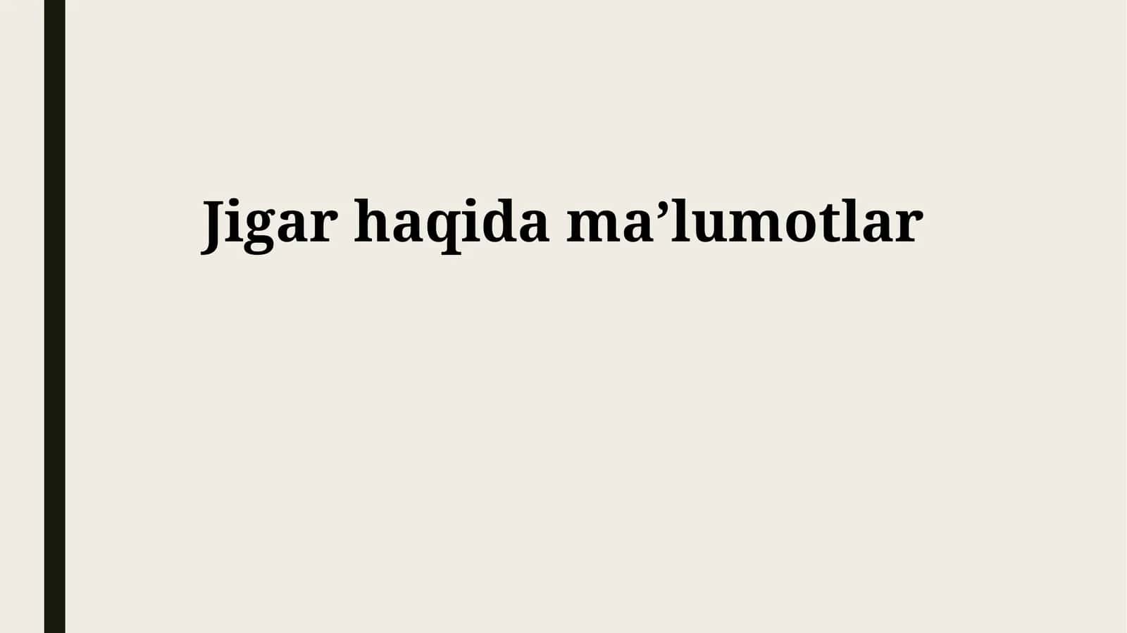 Jigar haqida maʼlumotlar 1