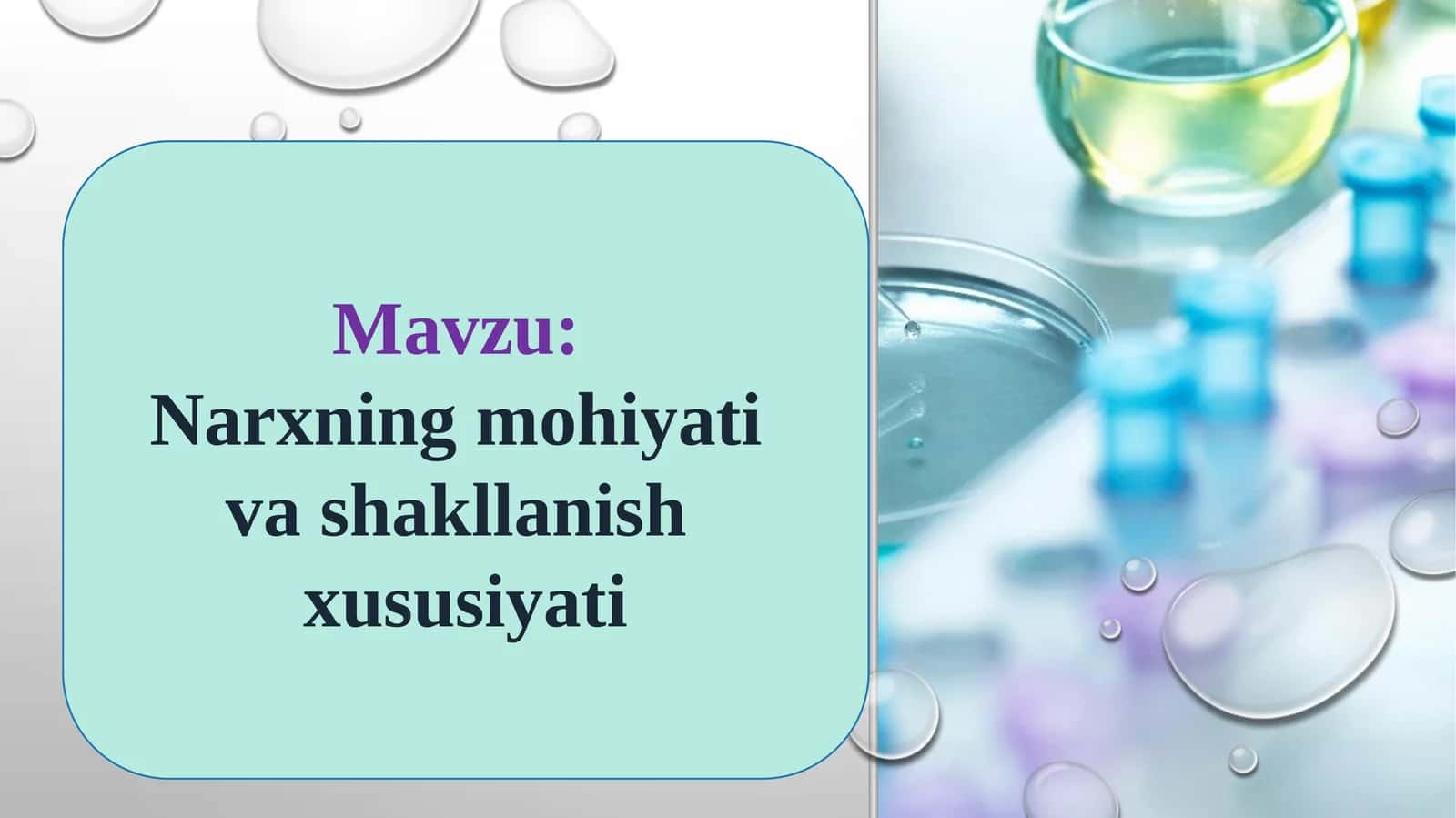 Narxning mohiyat i va shakllanish xususiyati 1