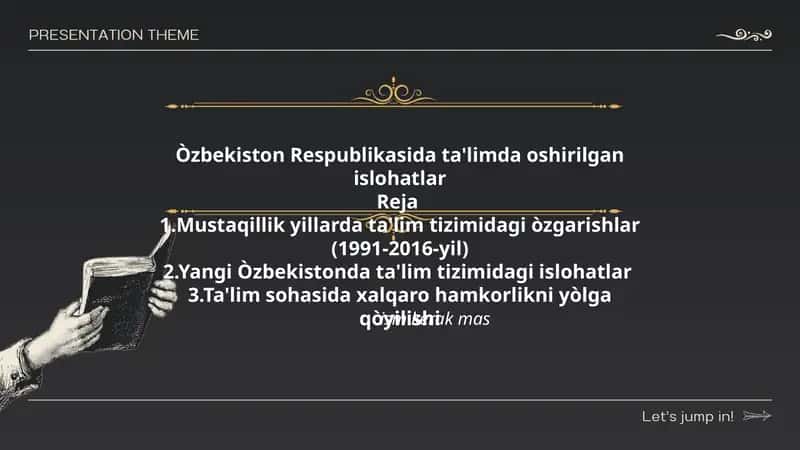 Ta'limda oshirilgan islohatlar 1