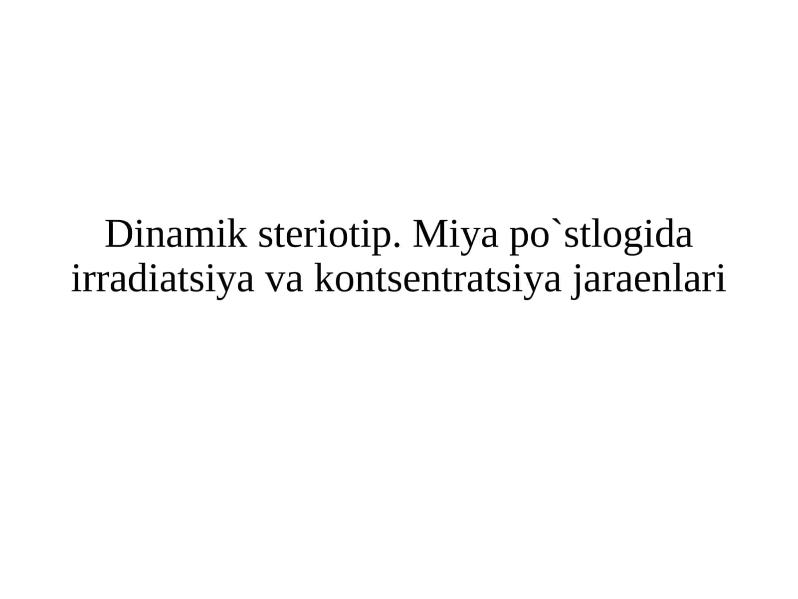 Dinamik stereotip 1